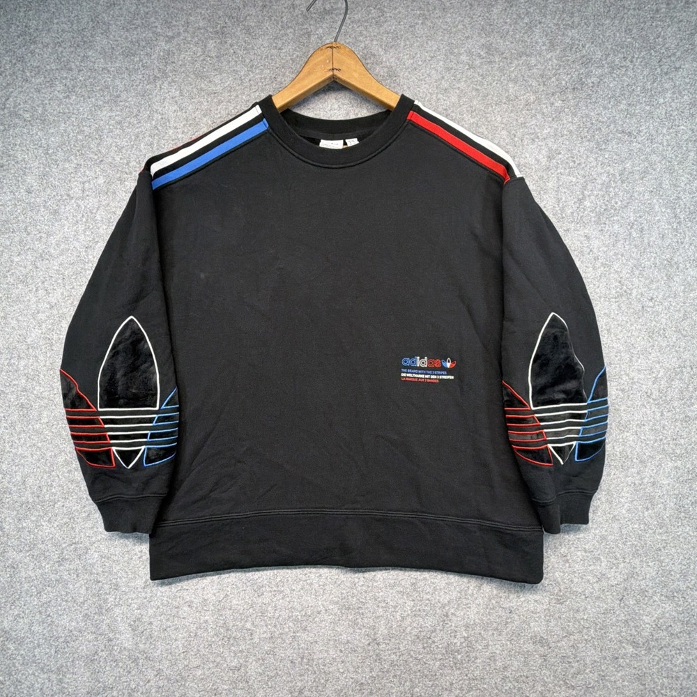 Adidas Pullover Sweatshirt Crewneck Women's Medium Long Sleeve Trefoil